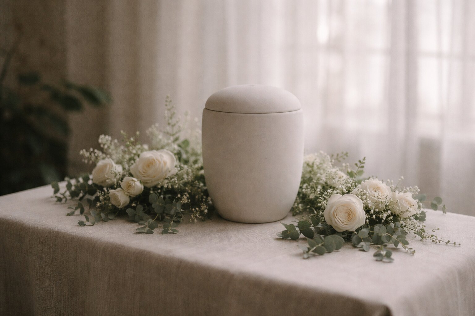 Urna funerária para cremação